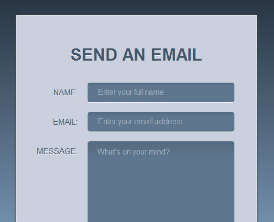 Create a Stylish Contact Form with HTML5 and CSS3