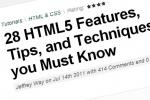 小吃 20 多个HTML5教程，资源与技巧